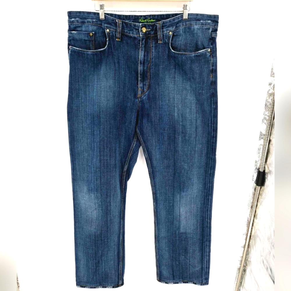 Robert Graham Men's 44  x 33 Classic Yates Straight Leg Medium Wash Men's Jeans